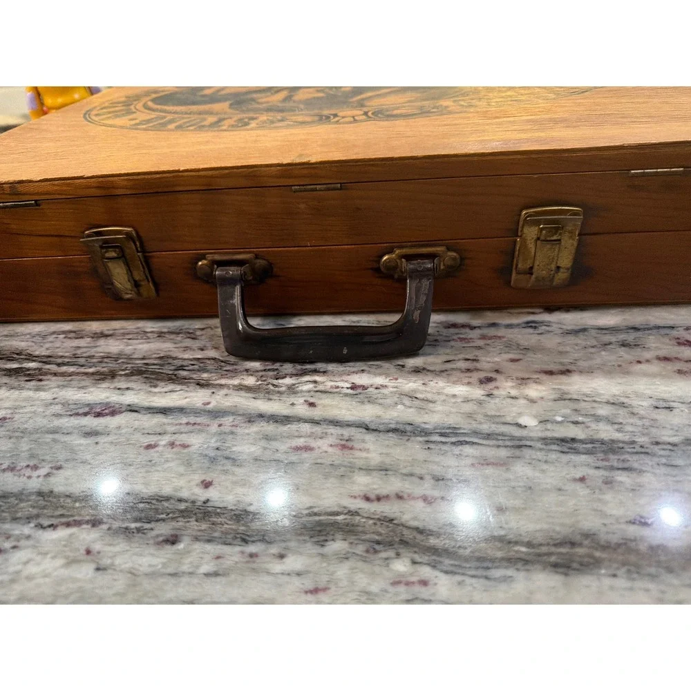 Vintage Stong Gregor & Smith Organic Grooming Works Wooden Briefcase Chest